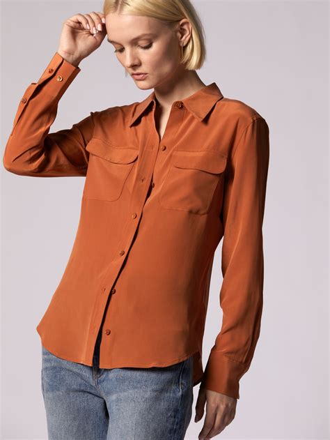 Slim Signature Silk Shirt At Equipment