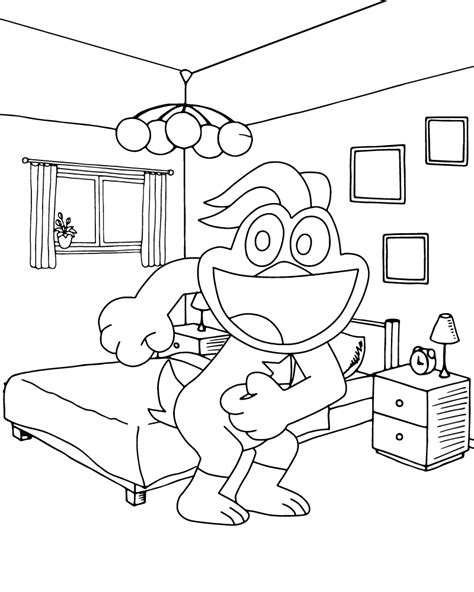 Smiling Critters Coloring Page