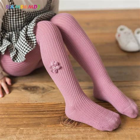 Slkmswmdj New Autumn Childrens Pantyhose Cotton Knit Girls Pantyhose