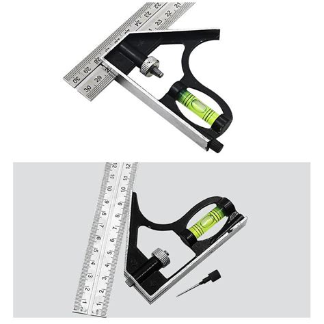 極光商城 300mm不銹鋼多功能組合角尺水平活動角尺45度直角拐尺木工角尺 極光商城 Iopen Mall