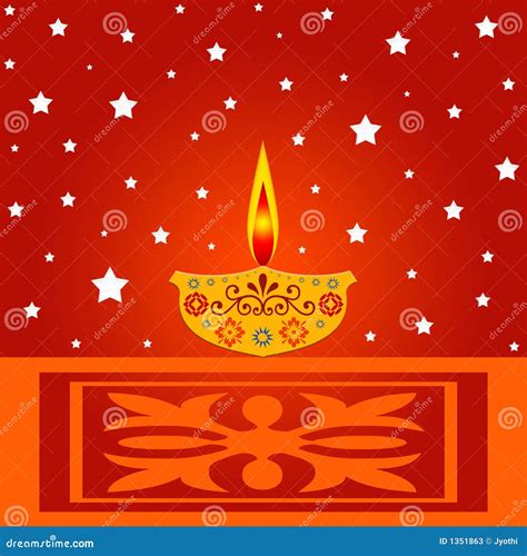 Indian diwali lamp stock illustration. Illustration of lamp - 1351863