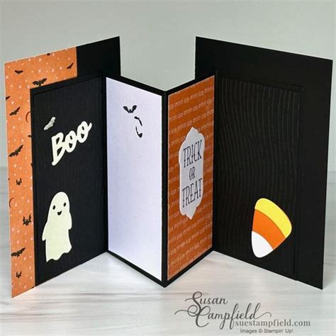 Squeeze Box Fun Fold Cards Suestampfield Halloween Cards Handmade