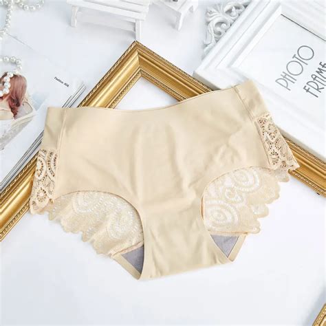 Sexy Lace Panty For Women Seamless Traceless Cotton Crotch Brief Solid