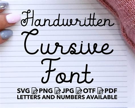 Handwritten Cursive Font SVG, Handwritten Cursive Font OTF, Handwritten ...