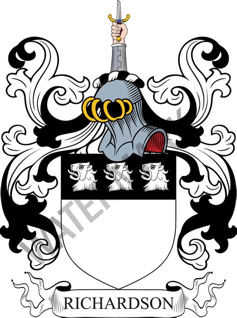 Richardson Family Crest Digital Download Richardson Coat of Arms JPG ...