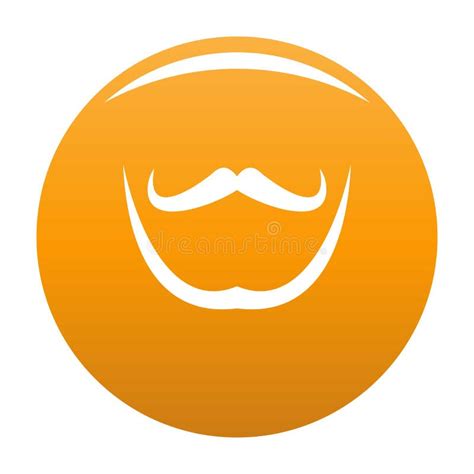 Bigote Y Naranja Del Vector Del Icono De La Barba Ilustraci N Del