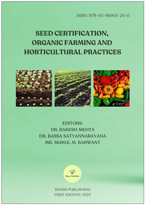 Pdf Seed Certification Organic Farming And Horticultural Practices