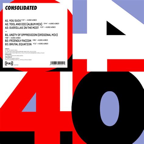 Consolidated Pias 40 Vinyl Record