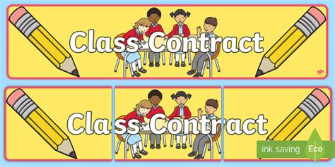 Our Class Contract Banner Professor Feito Twinkl