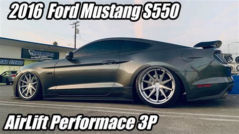 Airlift Suspension Air Suspension Kit On A 2016 Ford Mustang S550 Youtube