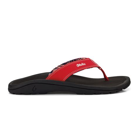 ‘ohana Mens Beach Sandals Red Lava Black Olukai Olukai Canada