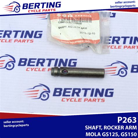 Sgp Rocker Arm Shaft Suzuki Gs125 Mola Gs150 Genuine 12861c05201w000 Shopee Philippines