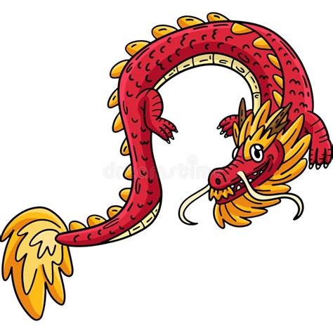 Year of the Dragon Dancing Dragon Cartoon Clipart Stock Vector ...