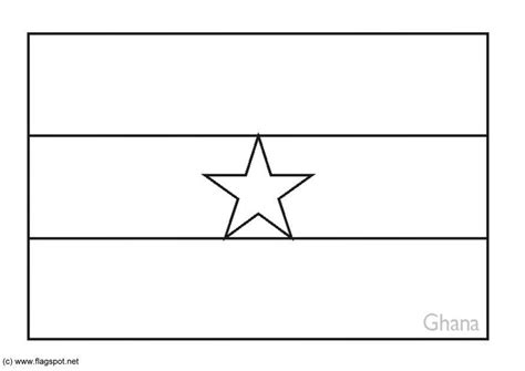 Ghana Flag Coloring Pages - Learny Kids