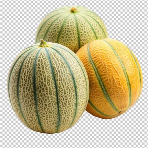 Melons On Transparent Background Premium Ai Generated Psd