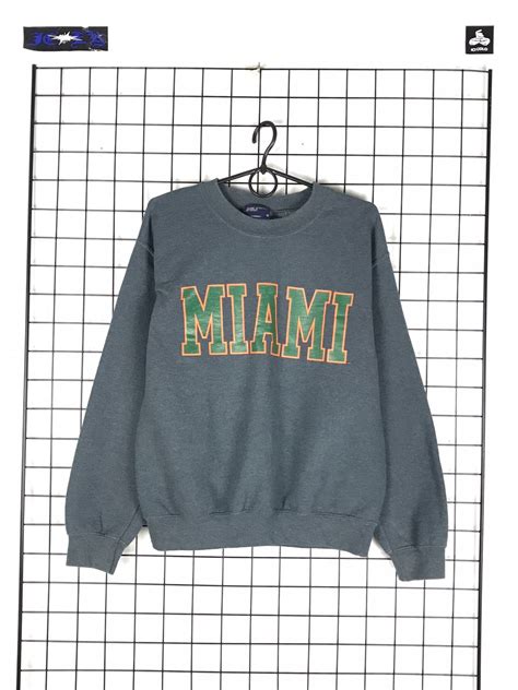 Vintage Vintage Sweatshirts Nfl Miami Big Print 90s Grailed