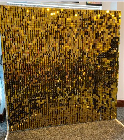 24 X Gold Sequin Shimmer Wall Panel Tile Backdrop 30cm X 30cm Etsy