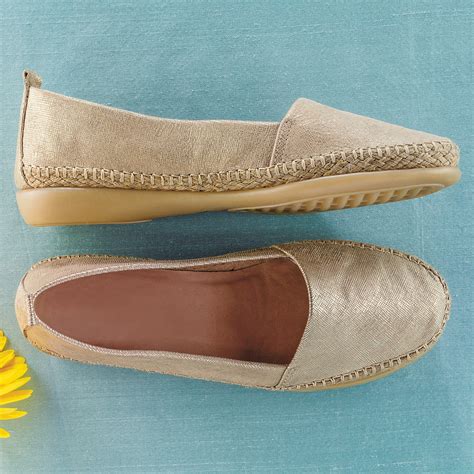 Flexible Leather Espadrilles | Gump's