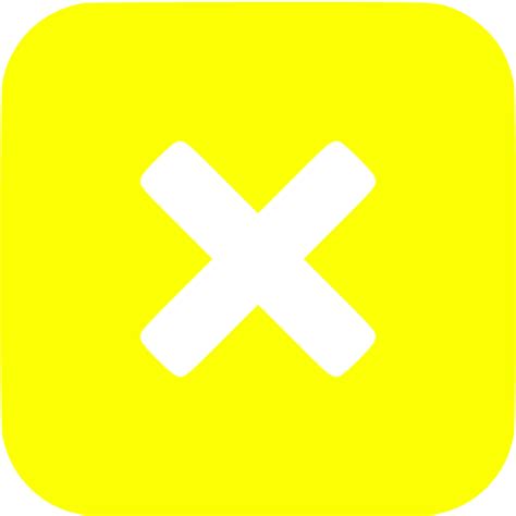 Yellow Close Window Icon Free Yellow Cancel Icons