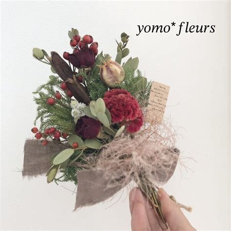 野ばらの実とバラのミニスワッグ クリスマス ドライフラワー スワッグ Yomo Fleurs Minne 国内最大級のハンドメイド