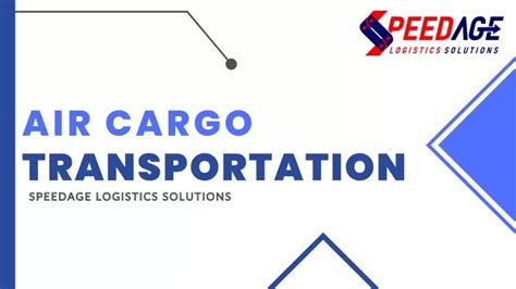 Ppt Domestic Air Cargo Transport Air Cargo Transport Services In