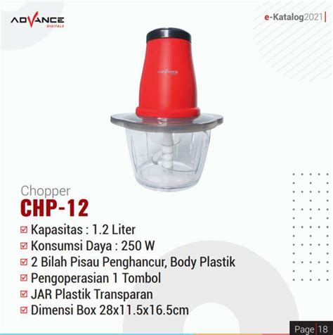 Jual Original Advance Chopper Penggiling Daging Multifungsi Chp Chp