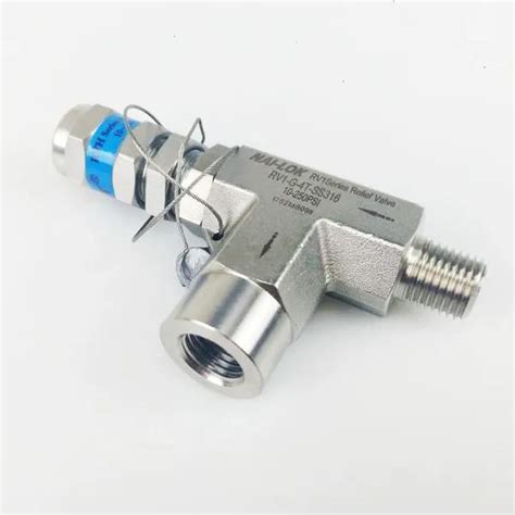 Nai Lok High Pressure 6000 Psi Relief Valve Stainless Steel SS316