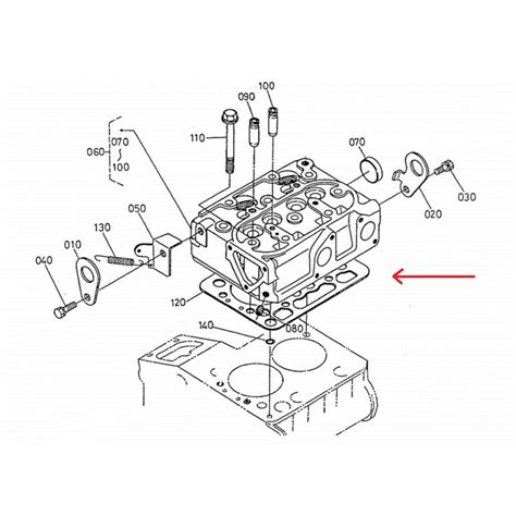 K168510331 GUARNIZIONE TESTA MOTORE KUBOTA Z482 AIXAM