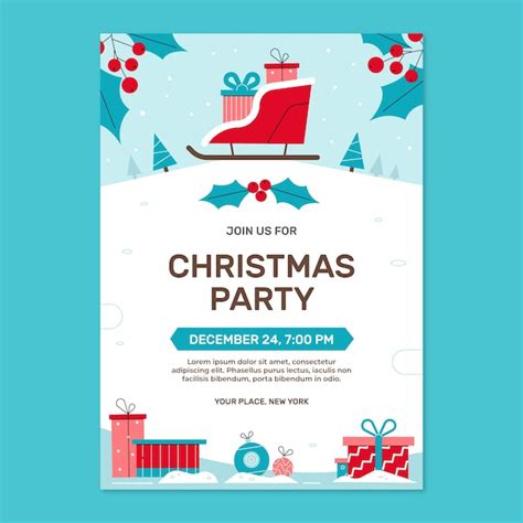 Free Vector Christmas Season Celebration Invitation Template