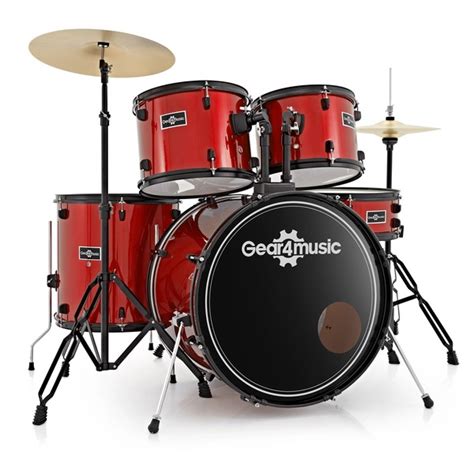 Bdk Full Size Starter Drum Kit By Gear Music Red At Gear Music