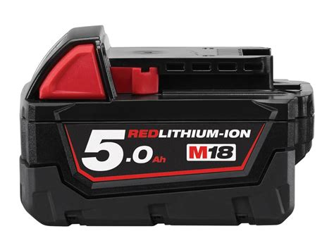 Milwaukee Red Lith Battery 5.0ah 18v from Reece