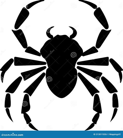 Arthropod Black Silhouette Generative Ai Cartoon Vector | CartoonDealer