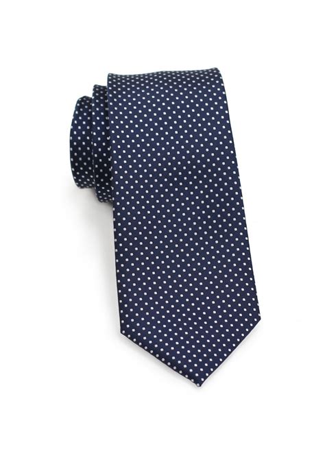 Midnight Blue Pin Dot Necktie Cheap Neckties