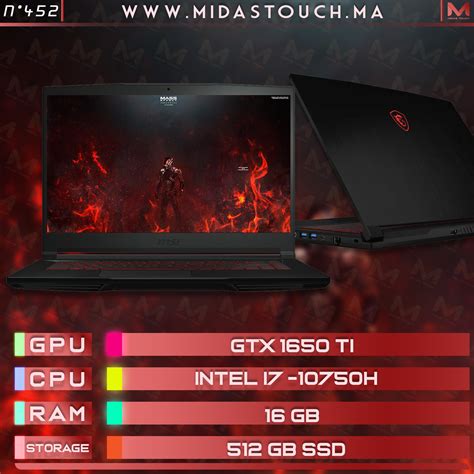 Gaming Laptop Msi Gf Intel I H Nvidia Geforce Ti