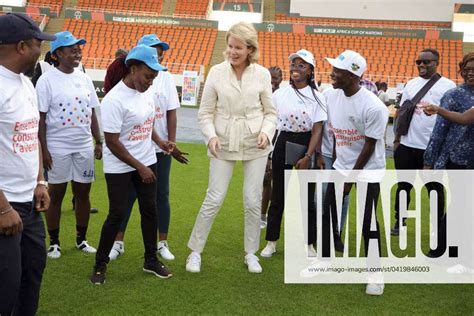 Queen Mathilde Visit To Ivory Coast Queen Mathilde Visited The Stade