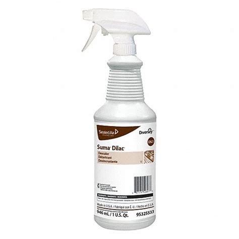 Diversey Descaler Trigger Spray Bottle 32 Oz Container Size Ready To Use Liquid 12 Pk