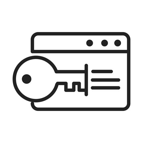 Cyber Security And Information Or Network Protection Key Access Data Line Style Icon 2583014