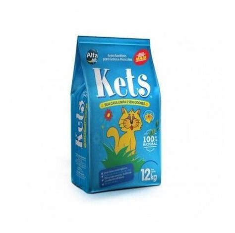 Areia Sanitaria Para Gato Kets 12kg Nf ALFA PET Areia Para