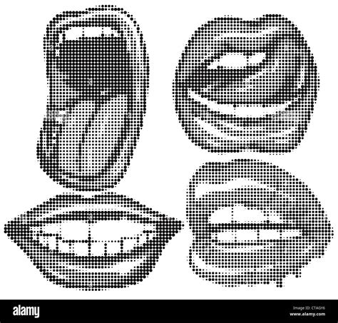 Doted Vector Mouths Stock Photo Alamy