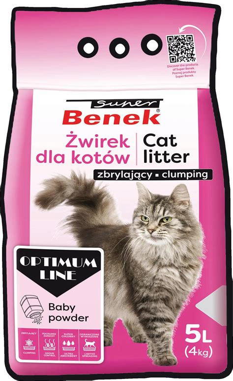 Wirek Dla Kota Super Benek Optimum Baby Powder L Allegro Pl