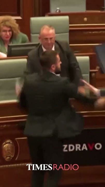 🚨watch The Moment A Huge Fight Breaks Out In Kosovo Parliament🚨 Youtube