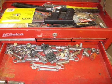 Ac Delco Tool Box Hammer Handsaw Screwdrivers Wrenches And More