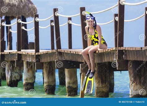 Belle Femme Des Vacances Ensoleill Es De Plage Photo Stock Image Du