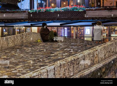 Prizren Old Stone Bridge by night in Kosovo Stock Photo - Alamy