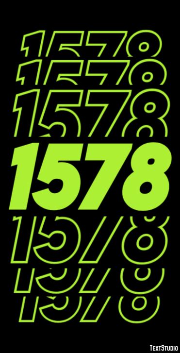 1578 Text Effect and Logo Design Number
