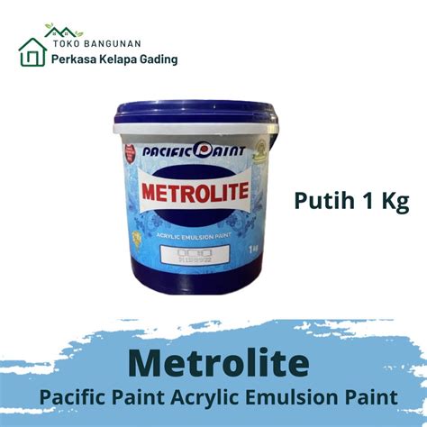 Jual Cat Tembok Metrolite Putih 1 Kg Pacific Paint Acrylic Emulsion