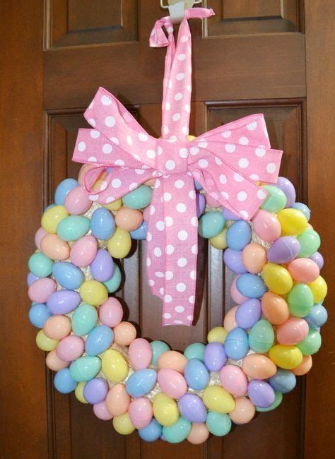 How To Make An Easter Egg Wreath Easter Egg Wreath Diy Easter Wreath