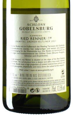 Gr Ner Veltliner Ried Renner Schloss Gobelsburg Weinfurore