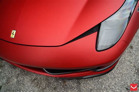 Vossen Project Ferrari 458 Italia Rosso Fuoco Opaco