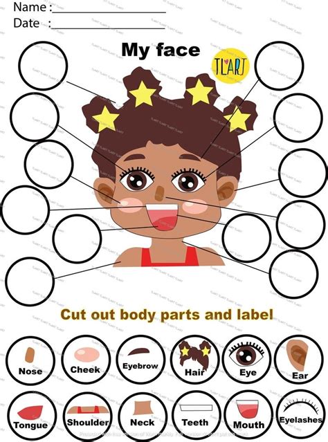 Printable Face Parts For Kids